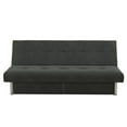 DHP Sola Storage Futon with Storage Drawers, Gray Microfiber