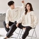 thumbnail image 1 of Pijamas de franela para parejas, traje grueso con forro polar para mujer, ropa de hogar holgada de talla grande y cálida de polar coral para hombre, 1 of 6