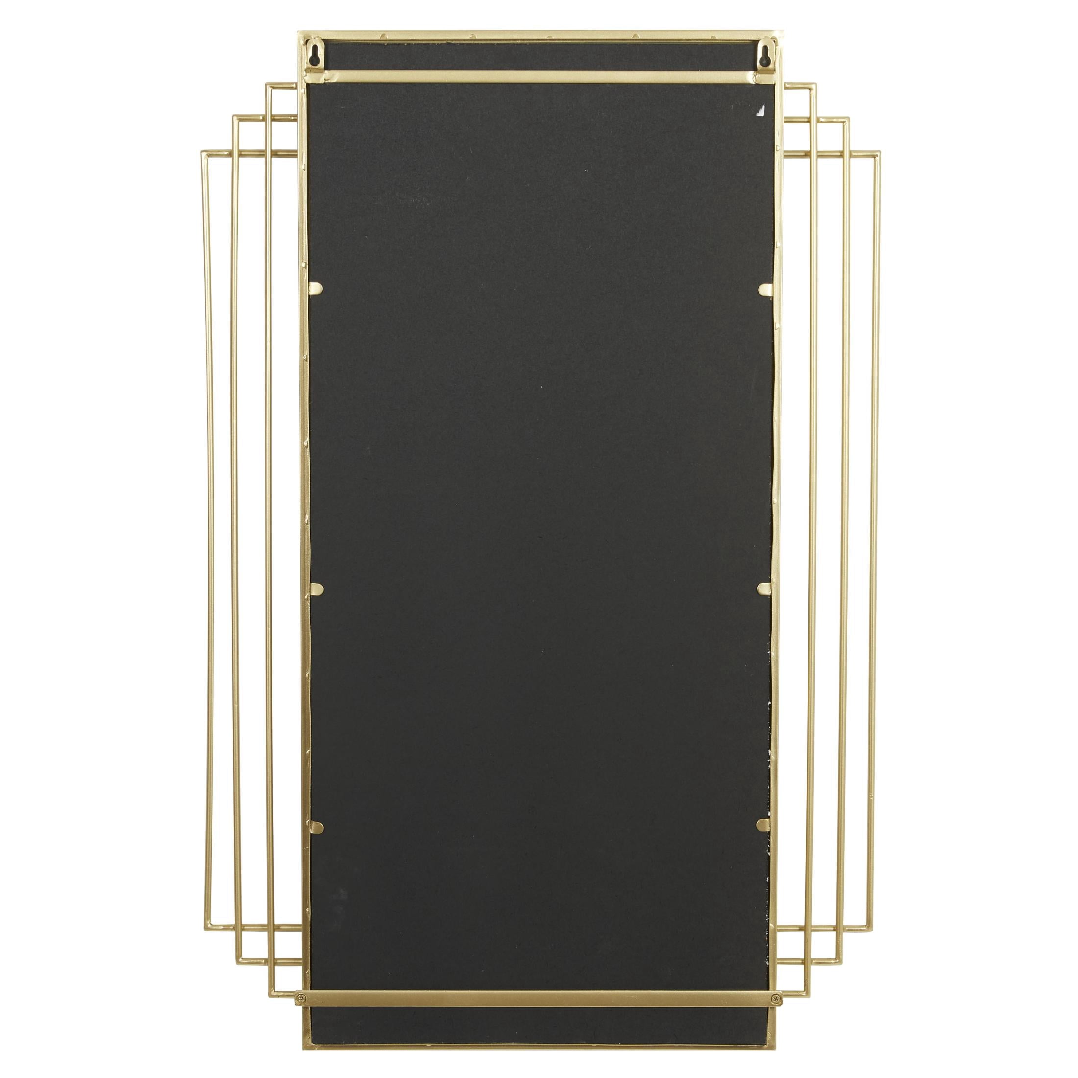 CosmoLiving by Cosmopolitan 24" x 36" Gold Geometric Wall Mirror