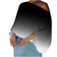 thumbnail image 1 of Mujer Casual elegante manga acampanada un hombro pulóver estampado manga larga un hombro Top camisa Fridja  czfsfas5885, 1 of 5
