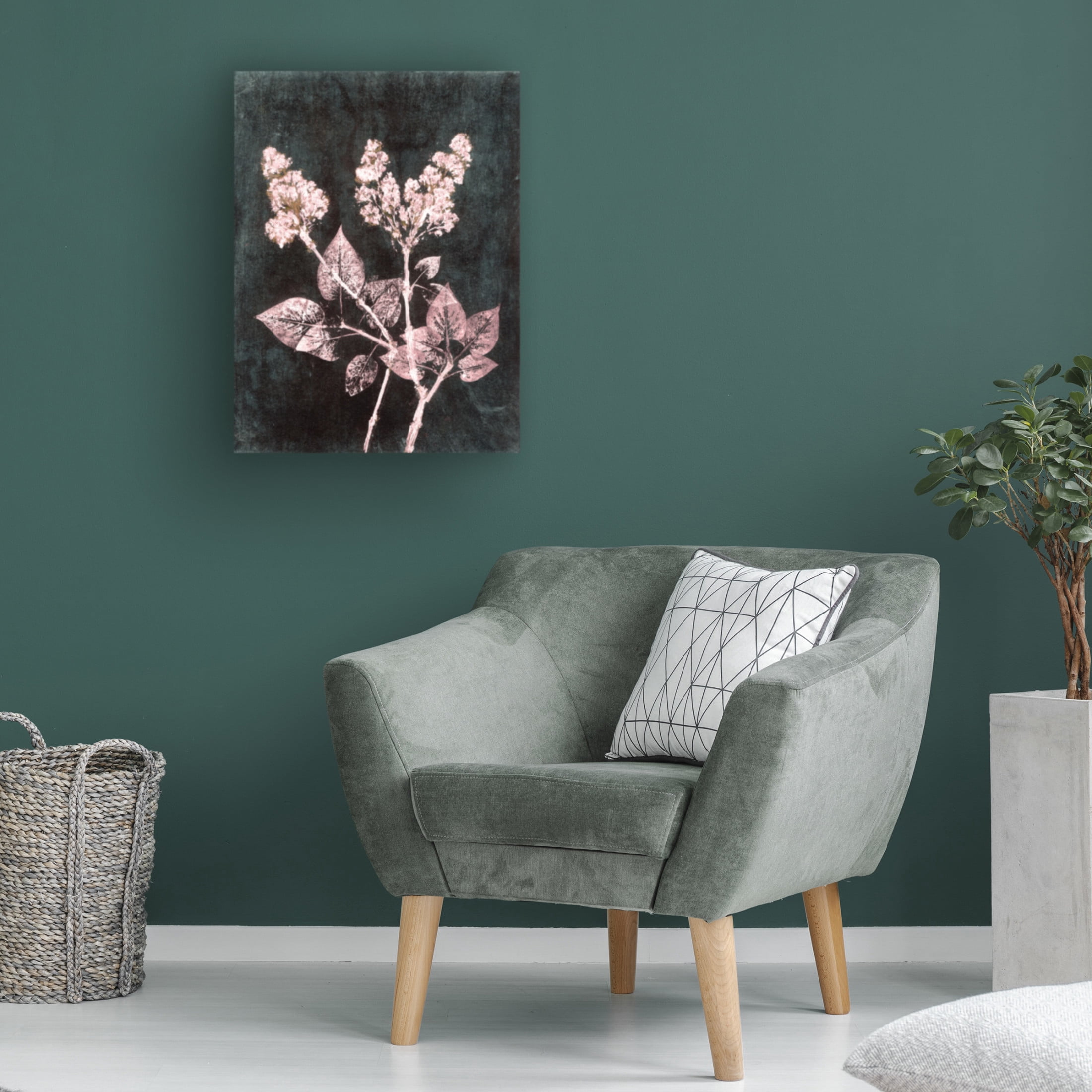 Canvas Wall Art - Pernille Folcarelli 'Lilac 1 Blush Dark Green' Wall Art for Living Room, Bedroom, or Office Décor by Trademark Fine Art - 14 x 19 Inches