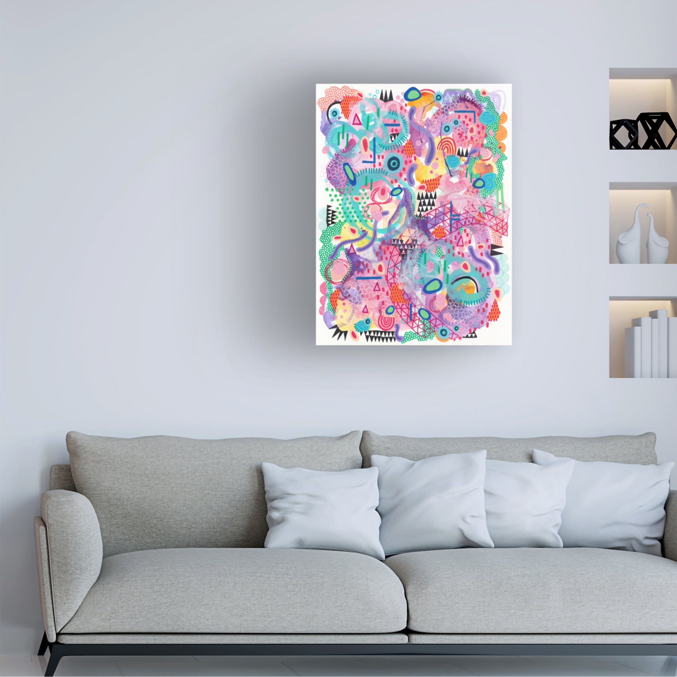 Canvas Wall Art - Van Dam Art 'Kool Grape' Wall Art for Living Room, Bedroom, or Office Décor by Trademark Fine Art - 18 x 24 Inches