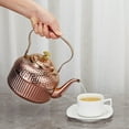 thumbnail image 3 of SANQIAHOME Antique 1.2L (40Oz) Stainless Steel Teapot with Infuser copper, 3 of 11