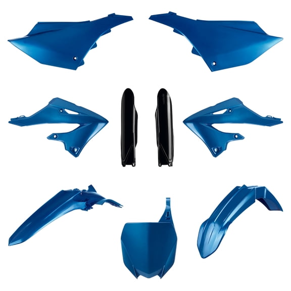 Polisport Motocross (MX) Restyling Kit for Yamaha YZ 125/250 (2022-26) Dirt Bike – OEM Quality, Durable, Flexible & Perfect Fit – Blue/Black