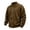 Brown, variant on Men's Corduroy Zip Up Shacket Stand Collar Long Sleeve Corduroy Shirt MenStand Collar Coat Vintage Jackets Outerwear with Pockets