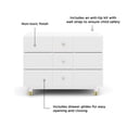 thumbnail image 5 of Little Seeds Aviary 3-Drawer Dresser with Gold Hardware, White, 5 of 12