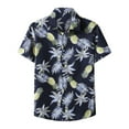 thumbnail image 2 of Floenr Mens T Shirts,Men Casual Buttons Beach Turndown Solid Fashion Single-breasted Short-sleeved Shirt, 2 of 5