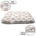 thumbnail image 3 of Piglet Pet Bed, Pig Silhouettes Playing Around on a Background of Polka Dots Farm Lifestyle, Chew Resistant Pad for Dogs and Cats Cushion with Removable Cover, 24" x 39", Rose and White, by Ambesonne, 3 of 4