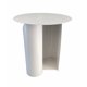 thumbnail image 2 of Mesa auxiliar Benzara Rati 48 cm con tapa redonda blanca, 2 of 5