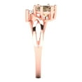 thumbnail image 3 of 0.87 ct Round Cut Yellow Moissanite Three-Stone Engagement Ring for Women in 18K Rose Gold, 3 of 5