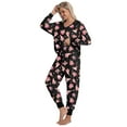 thumbnail image 3 of DAKIMOE Womens Pajamas Set Velvet Long Sleeve Christmas Pjs Soft Lounge Set 2 Piece Velour Loungewear with Pockets Nightwear Sleepwear for Women S-XXL, 3 of 8