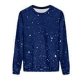 thumbnail image 3 of Women's Crewneck Sweatshirts Casual Long Sleeve Shirts Fashion Sparkle Printed Blouses Fall Casual Solid Color Pullover Tops Womens Outfits, 3 of 8
