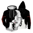 thumbnail image 2 of Sudadera con capucha para hombre con estampado digital 3D de moda, sudadera con cremallera de moda, sudaderas para hombre, sudadera con capucha cómoda y versátil para hombre, 2 of 4