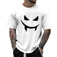 thumbnail image 3 of YDLCAFD Male Print Theme T Shirt Printed Solid Color Short Sleeve Top, 3 of 4