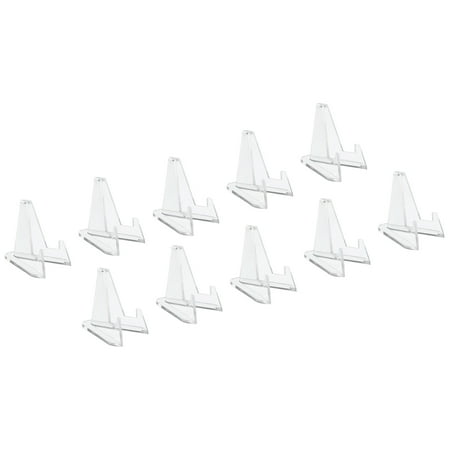 

Uxcell Acrylic Stand Displays Base Easel Transparent 1.34 Inch for Coins Business Cards Pack of 24