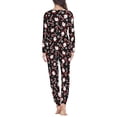 thumbnail image 3 of Renewold Soft Pajamas Set of 2 Pack Snowflake Candy Canes Shirt & Pants Christmas Theme Women Crewneck Nightwear Home Loungewear Pjs for Ladies,Size 2XL, 3 of 4
