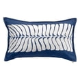 thumbnail image 3 of Fab Habitat Indoor/Outdoor Lumbar Pillow Made from Recycled Polyester Yarn - Double Sided, Stain Resistant, Machine Washable - Tropical - Patio, Deck, Porch, Living Room - Hilo - Blue - (14" x 24"), 3 of 9