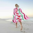 thumbnail image 5 of Lilgiuy Oversized Beach Towel , 28 x 60 in Summer Tropical Multi-color Extra Large Big Clearance Swimming Pool Travel Soft Towels Blanket Bulk for Camping Hawaiian Holiday, 5 of 5