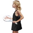 thumbnail image 3 of UQJfacai Girls Sleeveless Tennis Dress Kids Spaghetti Strap Golf Dress School Sports Dresses Outfit with Shorts Pockets 5-15 Years, 3 of 5