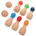 thumbnail image 1 of Mobutofu 1 Set Wooden Bowling Game with bowling set toddler in Assorted Color designed for Indoor Play, 1 of 8