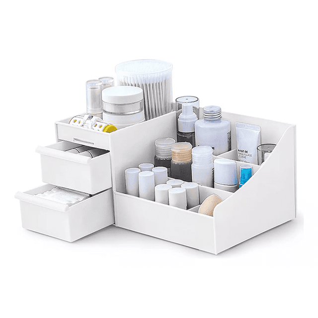 Organizador De Maquillaje Con Cajones Multifuncional BLANCO
