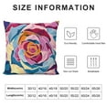 thumbnail image 5 of JEUXUS  Floral Throw Pillow Cushion Case, Abstract Flowers and Petals with Exotic Vibes Colorful Modern Style, Modern Accent Double-Sided Digital Printing,Blue Pale Orange and Plum, 5 of 5