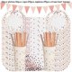 thumbnail image 1 of Decoraciones de cumpleaños de oro rosa, juego de vajilla desechable, vaso de papel, decoraciones para fiesta de cumpleaños de boda para adultos, Babyshower para niños y niñas Tan Jianjun unisex, 1 of 2