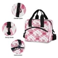 thumbnail image 5 of Insulated Crossbody Lunch Bag 10L Lunch Tote with Adjustable Shoulder Strap for Work Office Picnic Bows and Wildflowers Pattern, 5 of 6