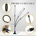 thumbnail image 2 of iPower 3 Tube LED Grow Light with Full Spectrum for Indoor Plants, Adjustable Gooseneck, 3 Light Modes&10 Dimmable Levels, 3 Auto Timing Modes, White, 1 Pack, 2 of 7