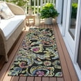 thumbnail image 6 of Addison Rugs Chantille Indoor/Outdoor Transitional Paisley Black Washable Runner Rug, 2'3" x 7'6", 6 of 6