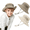 2 Pack Dark Khaki & Light Beige, variant on Zando 2 Pcs Kids Sun Hats Outdoor Wide Brim Fishing Hat for Kids Sun Protection Kids Bucket Hat for Camping Hiking