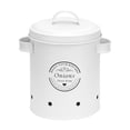 thumbnail image 1 of WRKEKC Clearance Metal Storage Buckets for Kitchen, Fruit Vegetables with Lid, Heavy Duty Iron Container for Potato Onion Garlic, Portable Handles, 3 Sizes, 1 of 6