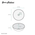 thumbnail image 6 of Swiss Madison Sublime 17” Round Vessel Sink in Matte White, 6 of 18