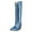 Light Blue, variant on Women Fashion Sequin Cowboy Boots Western Bling Cowgirl Knee High Boots Almond Closed Toe Pull On Chunky Heel Wide Calf Boots Shoes Size 11 Black