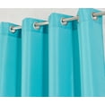 thumbnail image 2 of Olivia Gray Gilbert Solid Single Grommet Curtain Panel Pair - 54x63", Turquoise, 2 of 5