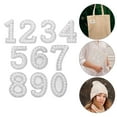 thumbnail image 4 of Miangastore Fashionable Design Number Patches White 10Pcs 1.9In X 1.2In X 0.2In, 4 of 8