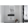 thumbnail image 6 of Nile 24" White Wood Floating Vanity with Black Top and Brushed Nickel Trim, 6 of 10