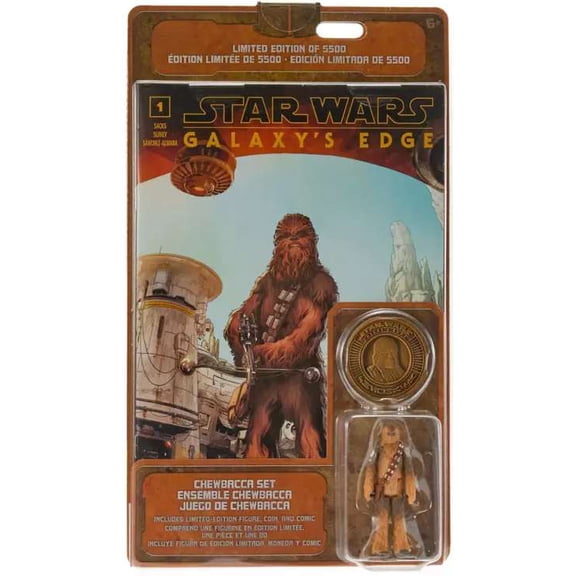 Collectible Star Wars Galaxy's Edge Chewbacca Action Figure & Comic Book [with Coin]