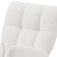 thumbnail image 5 of Modern Nursery Rocking Chair for Mom and Baby, Lounge Chair with High Backrest and Armrest, Accent Chair for Nursery Living Room Bedroom Balcony Offices, Off White, 5 of 7