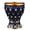 1PCS-Gold Dark Blue, variant on Metal Shot Glass with Crystal Pattern Geometric Pattern Alloy Wine Goblet with Delicate Rhinestones Accent