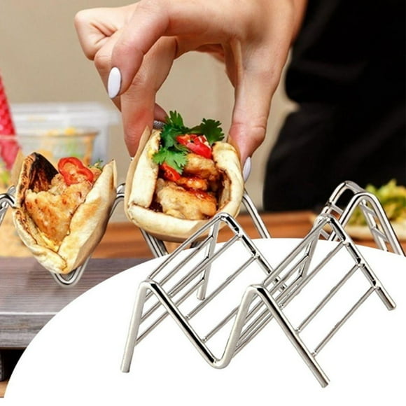 V Shaped Taco Stand Rack,Stainless Steel V Shaped V Shaped Corn Roll Taco Rack Stainless Steel V Shaped Taco Holder Convenient Use