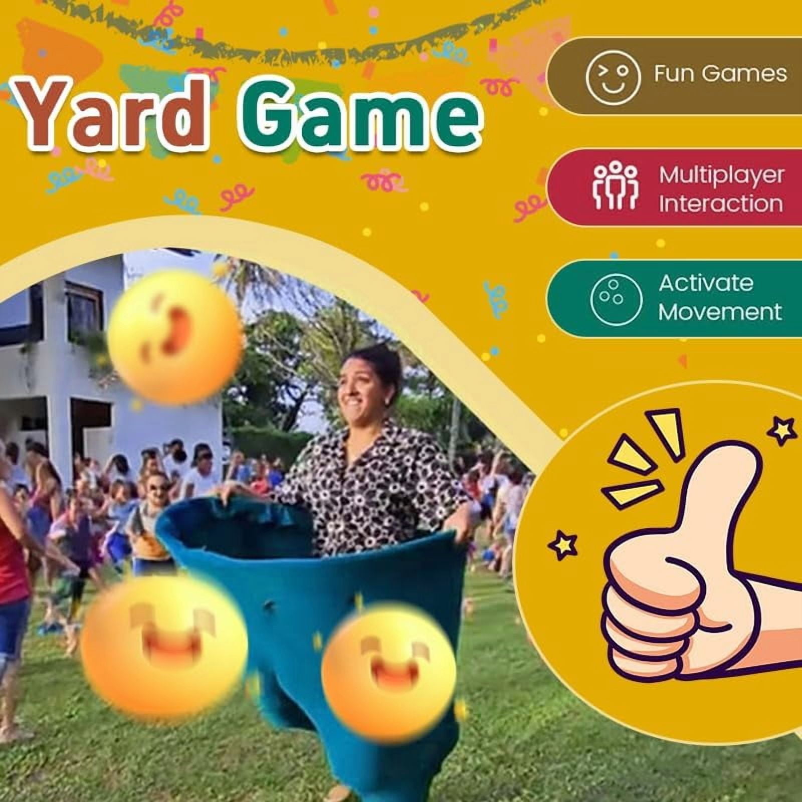 Granny Pants Outdoor Game with 4 Bouncy Balls and 1 Air Pump, Fun Family Reunion & Adult Yard Game for Groups - The Ultimate Backyard Party Tossing & Catching Games