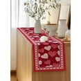 thumbnail image 5 of Table Runner 72 Inches Long for Kitchen Dining, Valentines Dresser Scarf Farmhouse, Dining Table Decorations for Wedding/Parties, Red Love Heart Romantic 14 x 72 In, 5 of 9