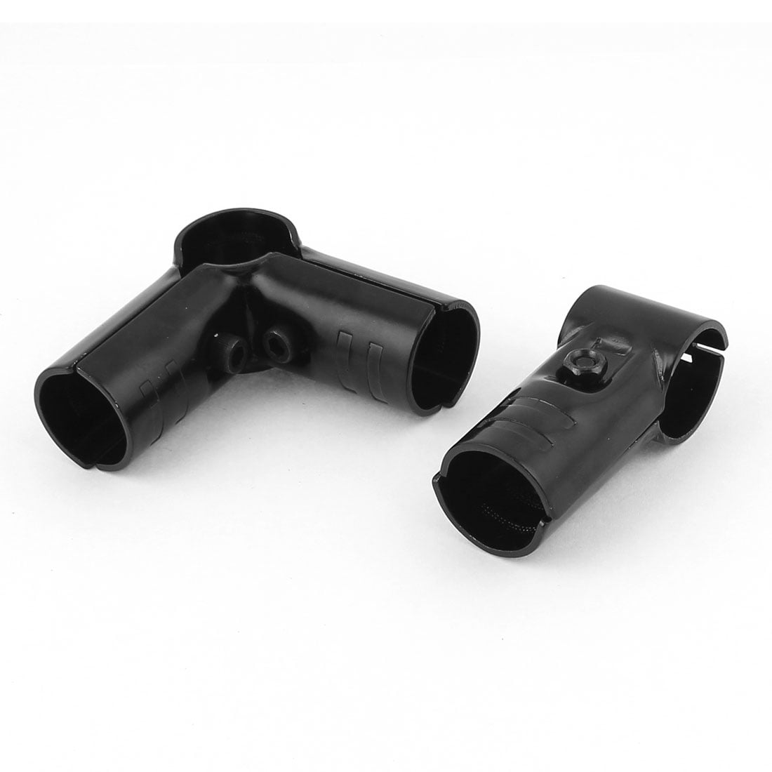 28mm Hole Dia T Shape Connector Right Angle Pipe Clamp Clip 1 Set