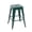Green + Set of 2 + Iron#05, variant on Space Saving Counter Height Bar Stools Set of 2, 24 Inch Backless Metal Bar Stools for Kitchen Island, Emerald Green Non-Stackable Detachable Easy Assembly
