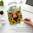 thumbnail image 5 of ALAZA Plastic Clipboard A4 Letter Size Decorative Clipboards for Students Women Men 9" x 12.5" Watercolor Highland Cattle, 5 of 6