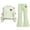 Green, variant on CYRBOKO Girls Long Sleeve Top and Flared Pants Sets, Stretchy Casual 2-Piece Pullover Kids Outfit Set Gray Size 10-12 T