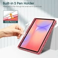 thumbnail image 5 of Fintie Slim Case for Samsung Galaxy Tab S10 Lite/ S10 FE/ S9 FE 5G 10.9 Inch/Tab S9 11 Inch with Built-in S Pen Holder, Soft TPU Smart Stand Back Cover Auto Wake/Sleep Feature, Composition Book Pink, 5 of 12