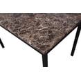 thumbnail image 2 of Roundhill Citico Metal Counter Height Dining Table with Laminated Faux Marble Top, Black, 2 of 7