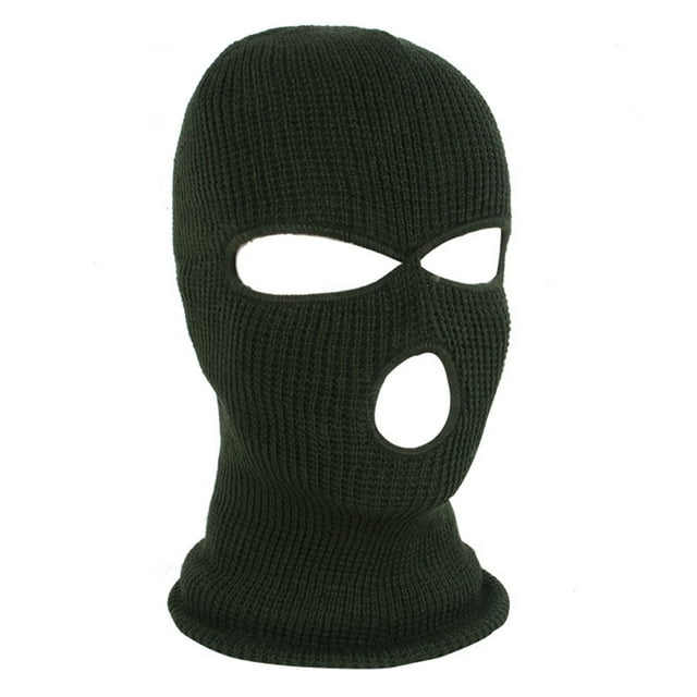 Cubierta facial Irfora Máscara térmica a prueba de viento Máscara de ciclismo tejida de invierno de 3 agujeros Calentador de cuello Motocicleta debajo del casco Forro de la máscara Gorras Sombrero de Irfora Cubierta facial